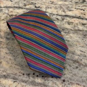 EUC 🌈 Vintage Eatons Men’s Contemporary Cut Silk Striped Multicolour Tie